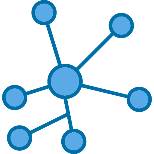 Chemical bond Generic Blue icon