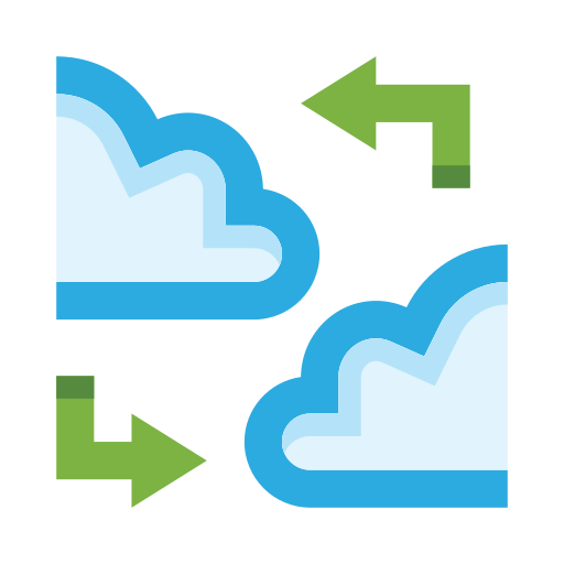 sincronización en la nube icono gratis