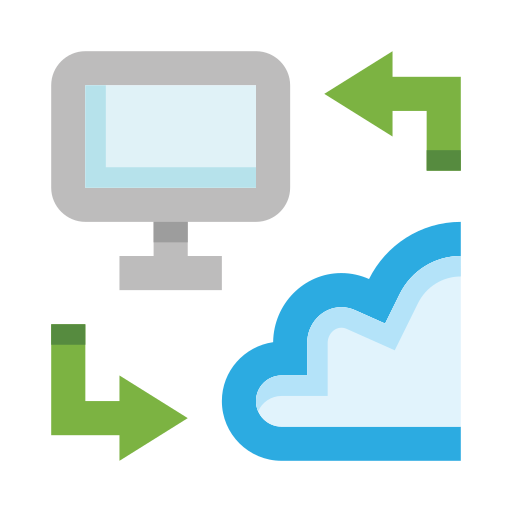sincronización en la nube icono gratis