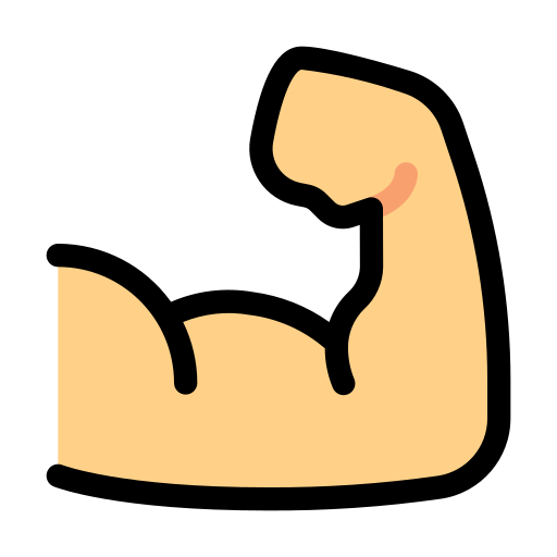 Muscle Icon - Download in Colored Outline Style