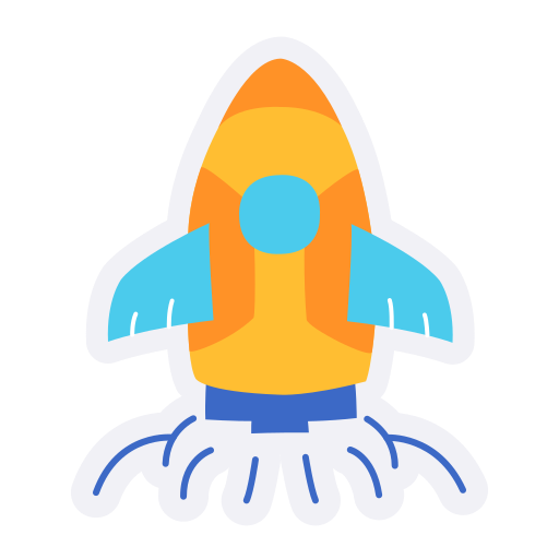 cohete espacial gratis sticker