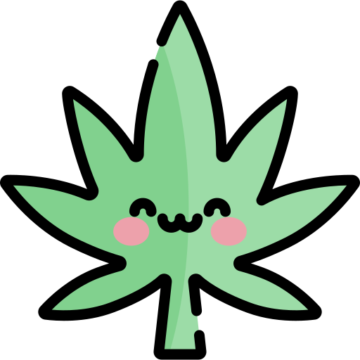 Marijuana Kawaii Lineal color icon