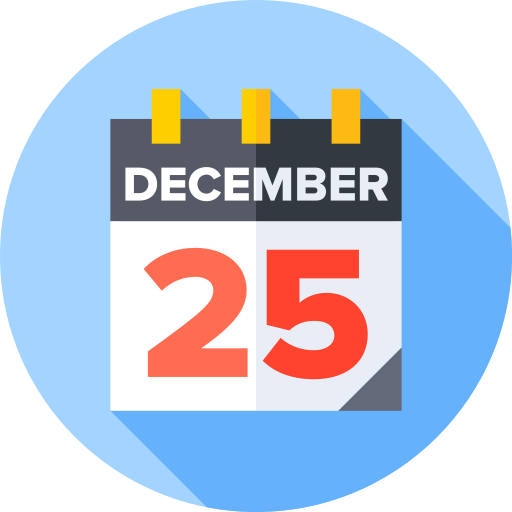 December Flat Circular Flat icon