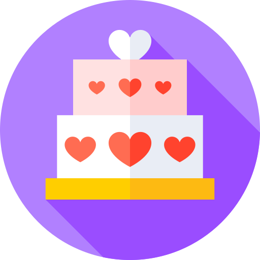 pastel de bodas icono gratis