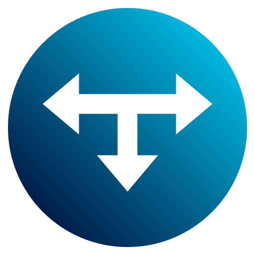 T junction Generic Flat Gradient icon