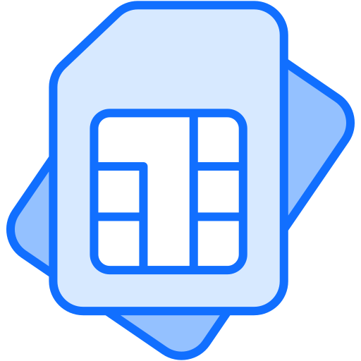 Sim card Generic Blue icon