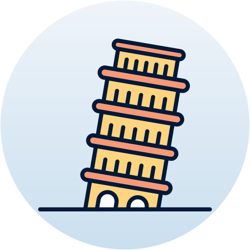 Leaning tower of pisa Generic Circular icon