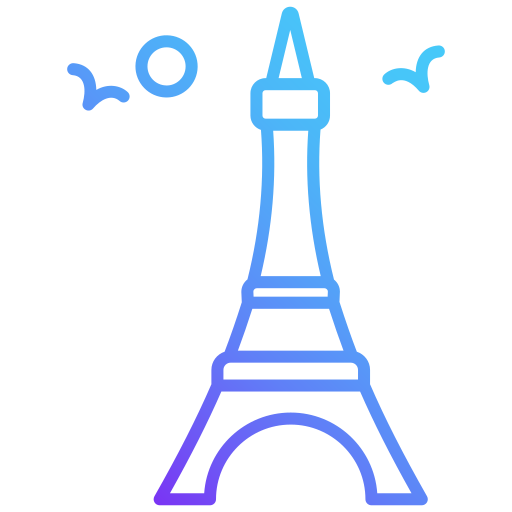 Eiffel Tower Generic Gradient Icon