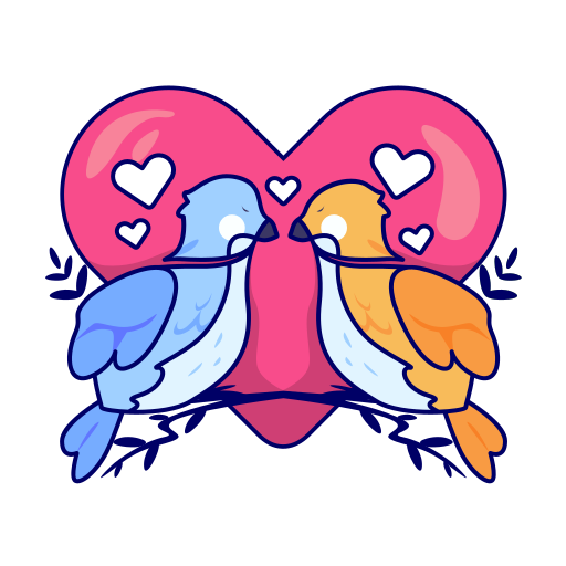 pájaros del amor icono gratis