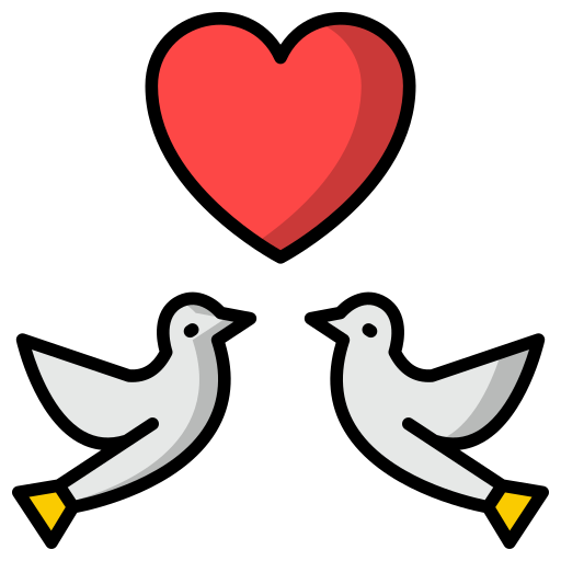 pájaro del amor icono gratis