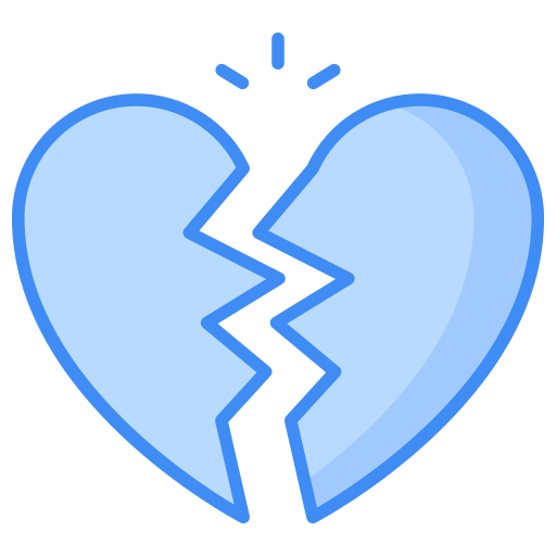 Broken heart Generic Blue icon