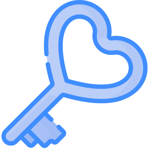 llave de amor icono gratis