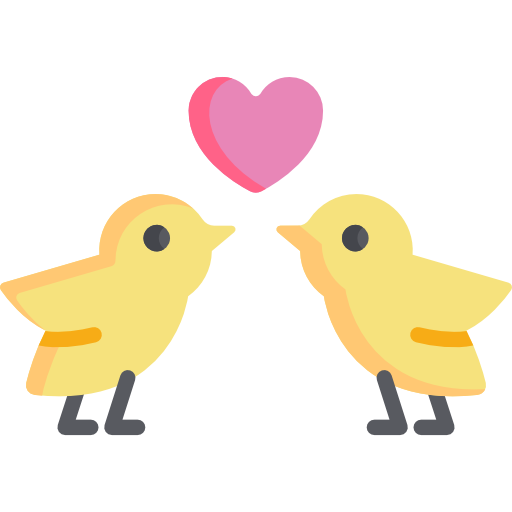 pássaros do amor grátis ícone