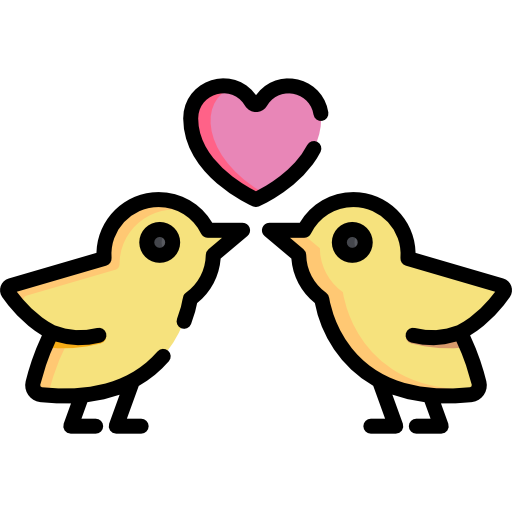 pájaros del amor icono gratis