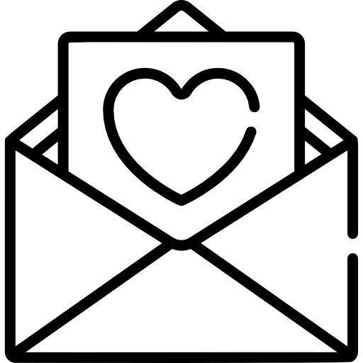 carta de amor icono gratis