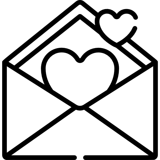 carta de amor icono gratis