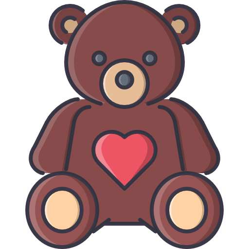 Teddy Bear Coloring Color Icon