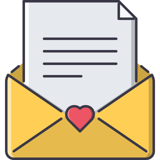 Love letter Coloring Color icon