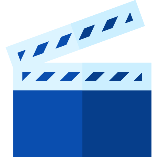 Clapperboard Basic Straight Flat icon