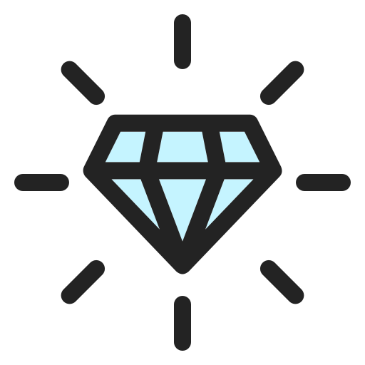 Diamond Generic Outline Color icon