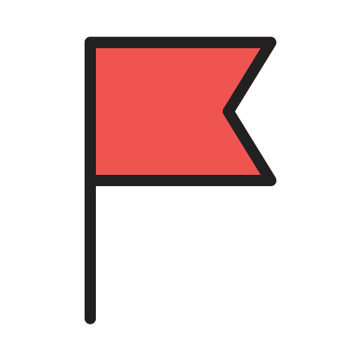 Flag Generic Outline Color icon