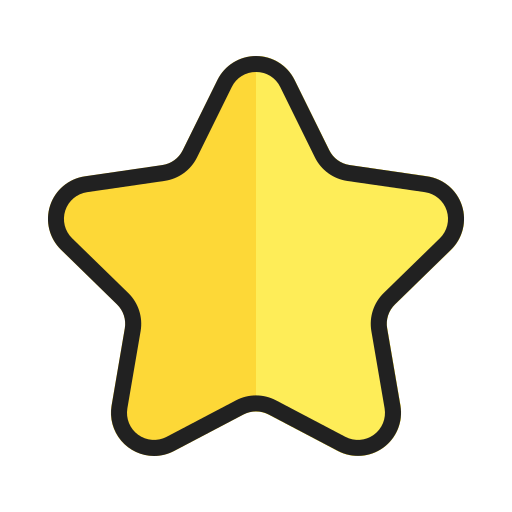 Star Generic Outline Color icon