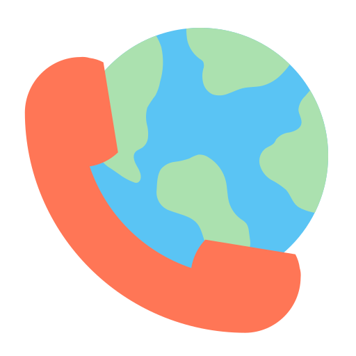 llamada internacional icono gratis