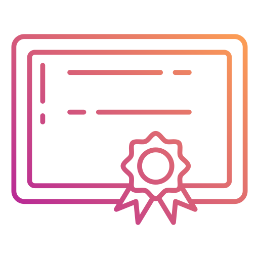 Certificate free icon