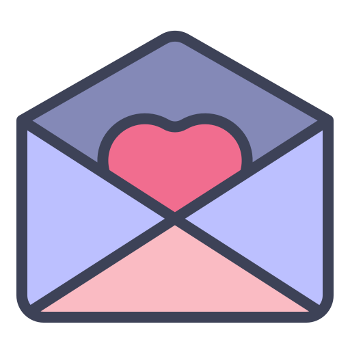 carta de amor icono gratis