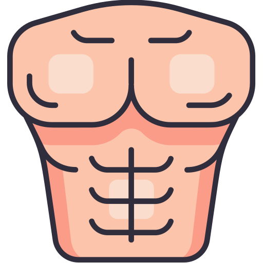 Sixpack abs Icon - Download in Colored Outline Style