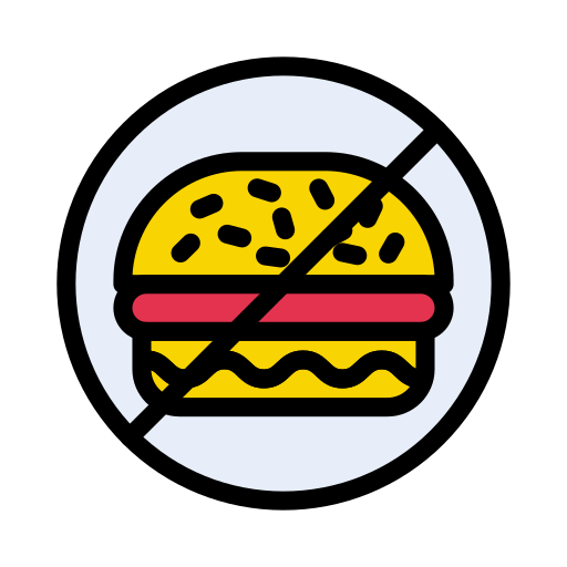 sin hamburguesa icono gratis