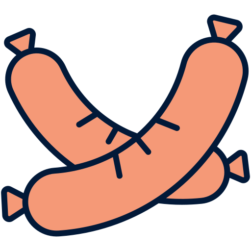 saucisses Icône gratuit saucisses Icône gratuit