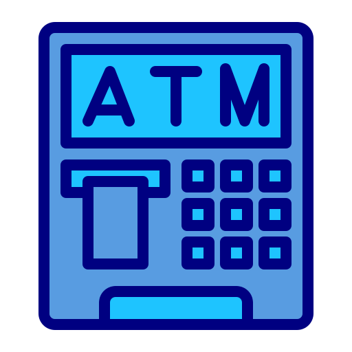 Atm machine Generic Blue icon