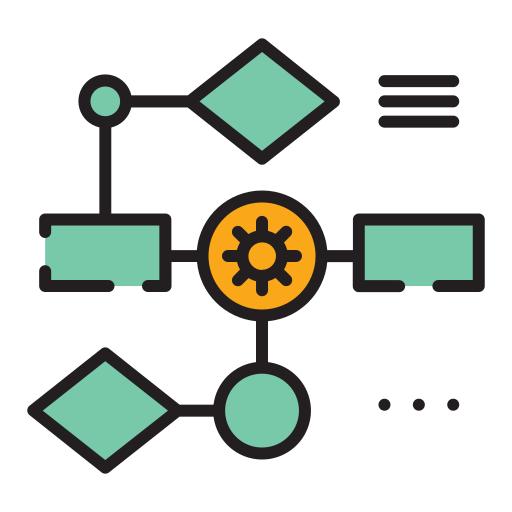 diagrama de flujo icono gratis