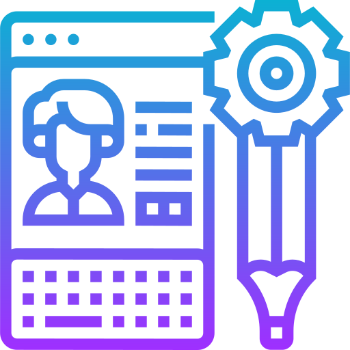 Profile Meticulous Gradient icon