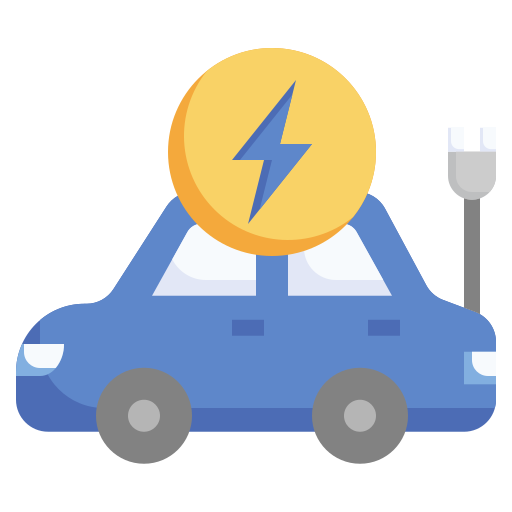 coche eléctrico icono gratis