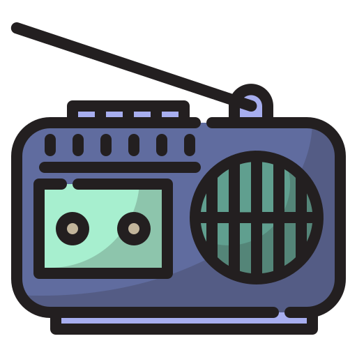 Radio Generic Outline Color icon