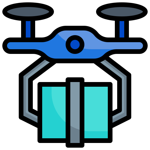 entrega de drones icono gratis