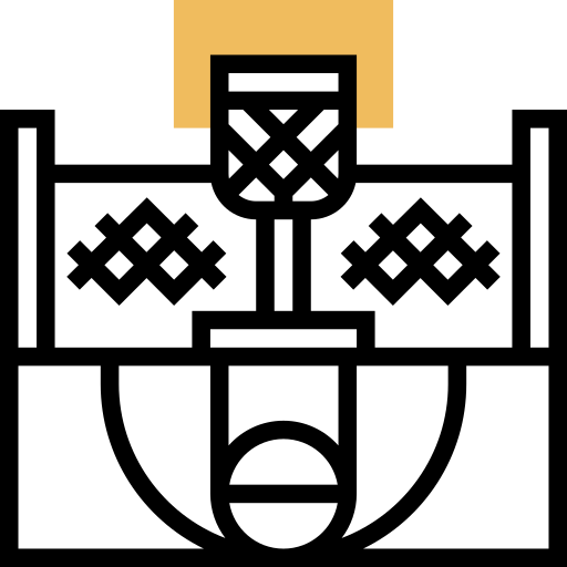 cancha de baloncesto icono gratis