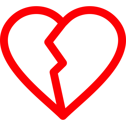 Broken heart free icon