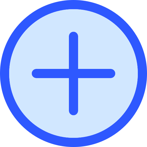 Plus icon Generic Blue