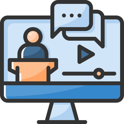 video conferencia icono gratis