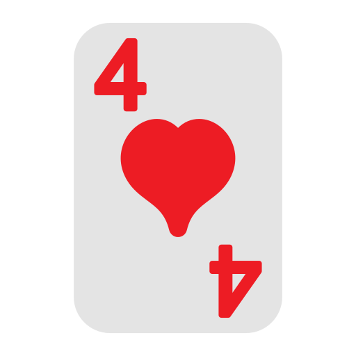 cuatro de corazones icono gratis