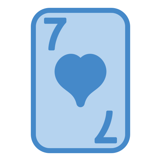 siete de corazones icono gratis