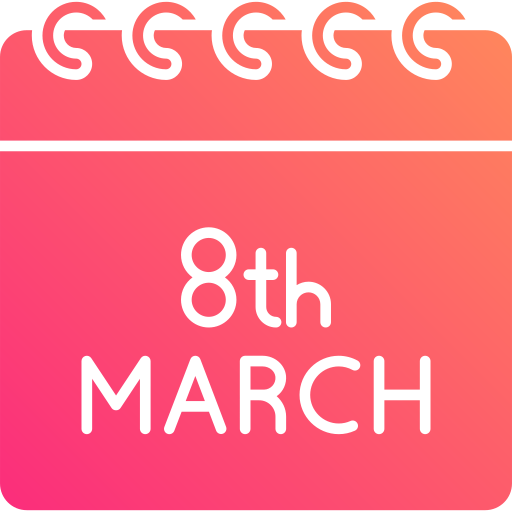 8 de marzo icono gratis