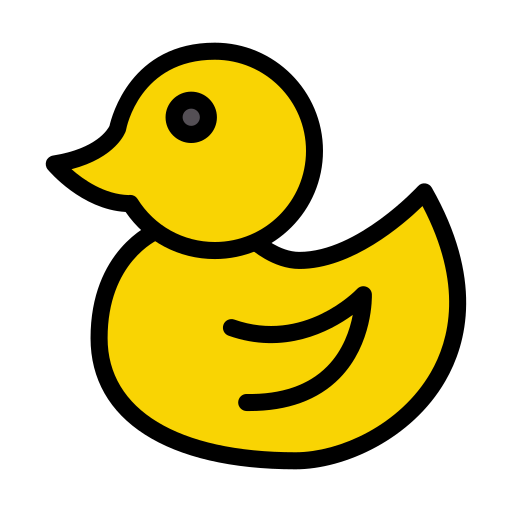 Rubber duck Vector Stall Lineal Color icon