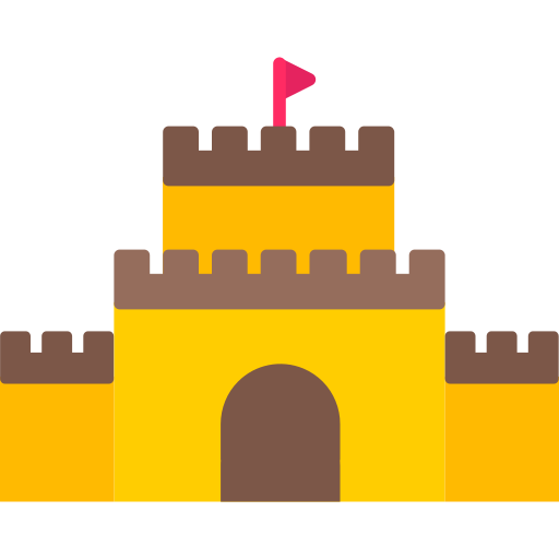 castillo de arena icono gratis