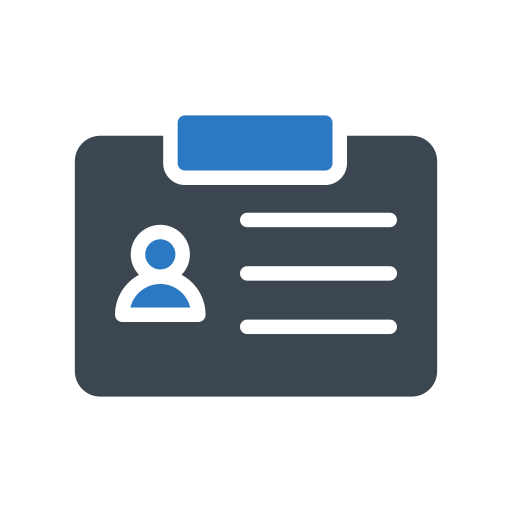 Id card Generic Blue icon