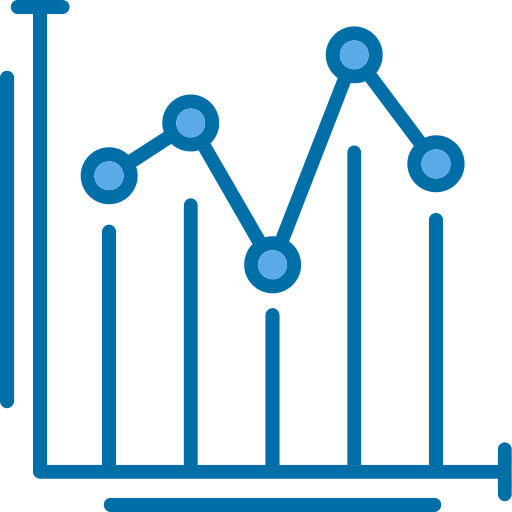 gráfico de linea icono gratis