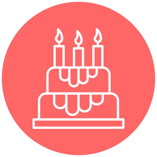 pastel de cumpleaños icono gratis